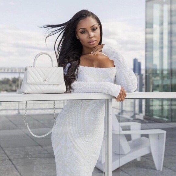 White long glittering dress - Picture 4 of 11